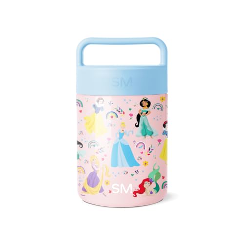 Simple Modern Disney Princess Insulated Food Jar with Handle | 12oz | Provision Stainless Steel Food Jar, Lunch Container | Leak Proof for Adults, Smoothie Bowl, Soup | Princess Rainbows - color: Disney: Princess Rainbows, size: 12 Ounces