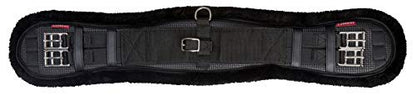 LeMieux Simuwool Integrated Mono Girth - Dressage/Jumping - color: Black / Black, size: 75cm