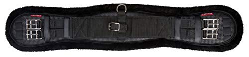 LeMieux Simuwool Integrated Mono Girth - Dressage/Jumping - color: Black / Black, size: 75cm