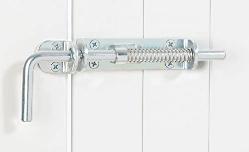 National Hardware N109-212 V1142 Spring Loaded Heavy Duty Sliding Bolt Zinc - color: Zinc