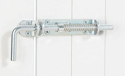 National Hardware N109-212 V1142 Spring Loaded Heavy Duty Sliding Bolt Zinc - color: Zinc
