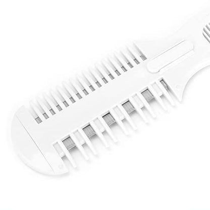 2 in 1 Pet Hair Cutting Combs Razor Comb Thinning with 5 Blades | Hair Cutter Comb for Removing Tangles, Knots and Loose Hair