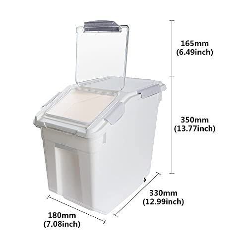 25lb Airtight Flour Storage Container, Gray - color: Gray 2 Count