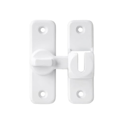 White 90/180 Degree Flip Latch,Zinc Alloy Barn Door Latch - color: White