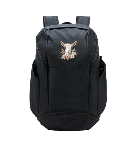 Goat Vintage Flowers Floral Farm Animal Farming Goat Lover Sport Backpack