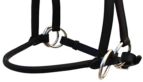 English Horse Black Leather All-Purpose Trail Bridle Reins 803AXBK - color: Black