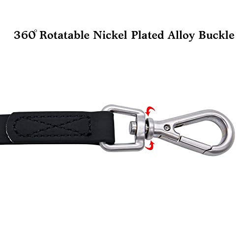 Waterproof Dog Training Leash 50FT 30FT 15FT 10FT 5FT Heavy Duty Recall Long Lead for Large Medium Small Dogs (15FT, Black) - color: Black, size: 15FT