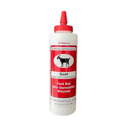 Four Oaks Farm Ventures, Goat Hoof & Coat Powder - for Wound Care, Foot Rot, Skin Problems - All Natural, Non-Caustic, Easy to Use (10 oz) - size: 10 oz