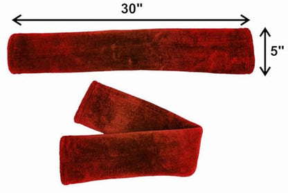 Majestic Ally Mink Fleece Girth/Cinch Cover, Soft Plush for Horse Riding Comfort, Breathable, Moisture-Wicking - color: Red