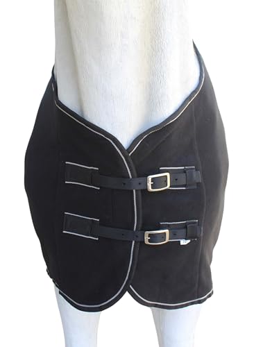80" Horse Polar Fleece Cooler Exercise Blanket Wicks Moisture 43F07 - color: Black/Blue, size: 80 inches