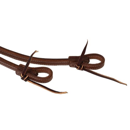 Weaver Leather Heavy Tip 5/8in x 8ft Hermann Oak Stitched Split Reins