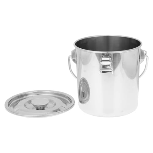 Healeved Stainless Steel Bar Bucket Dog Water Pail Stainless Steel Bucket with Lid Beverage Tub Ice Iron Camping Compost Kitchen Compost Bin Flour Tinplate