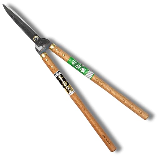 Fujiwara Japanese Hedge Shears 27.2 in (690 mm), Forged Garden Clippers with White Oak Handles, Precision Trimming Shears for Hedges, Shrubs & Landscaping - forest Originals