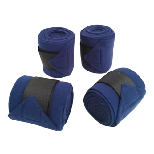 Horse Leg Bandage/Horse Leg wrap (Set of 4) Red, Blue, Navy Blue, and Black (Navy Blue) - color: NAVY BLUE