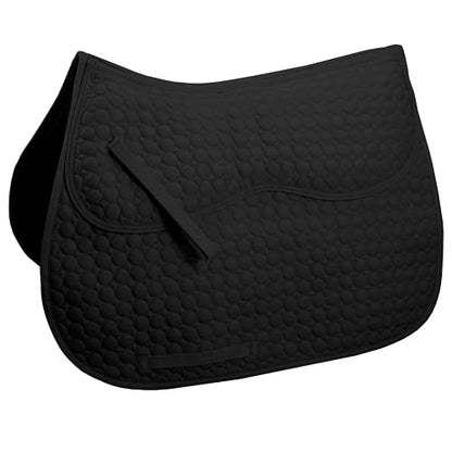 Derby Originals Extra Comfort All Purpose English Saddle Pad with Removable Memory Foam - color: Black