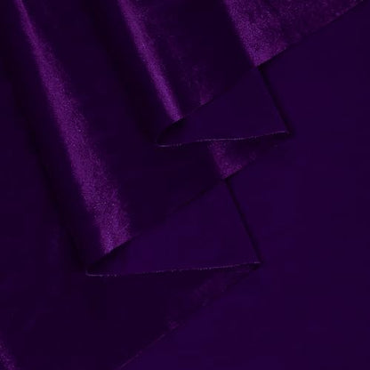 KKJIAF 5 Yard Dark Purple Stretch Velvet Fabric 60" Wide for DIY Crafts - color: Dark Purple, size: 5 Yard