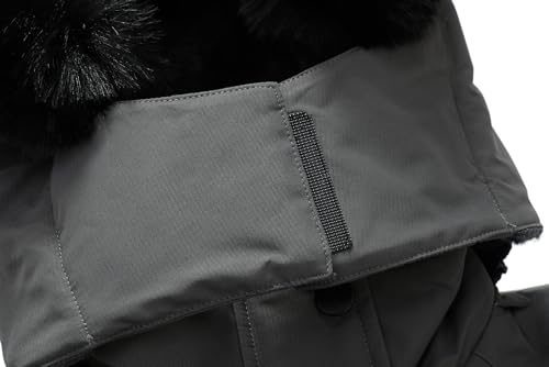 MOERDENG Women's Warm Winter Coat Insulated Snowboarding Jacket - color: Darkgrey, size: Medium