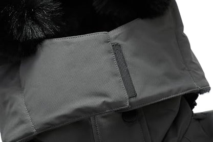 MOERDENG Women's Warm Winter Coat Insulated Snowboarding Jacket - color: Darkgrey, size: Large