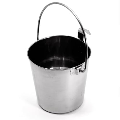 Jeffers Stainless Steel Hanging Pail with Handle & 1 Hook - 2 Quart