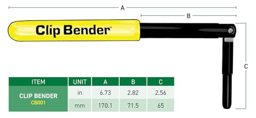 Clip Bender - Made in the USA - Steel tool used for securing T-Post fence clips - Comfortable yellow rubber grip - Black oxide coating to prevent rust. From LockNLube. (Pack of 2) - size: One-size (Pack of 2)