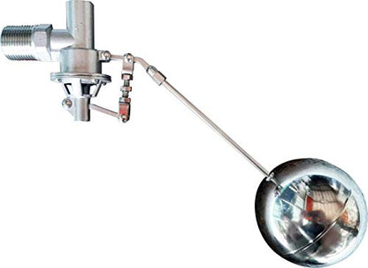 304 Stainless Steel Balanced Float Ball Valve, Tank Mount, 100 Psi, 1 inch NPT Male… - size: 1 Inch