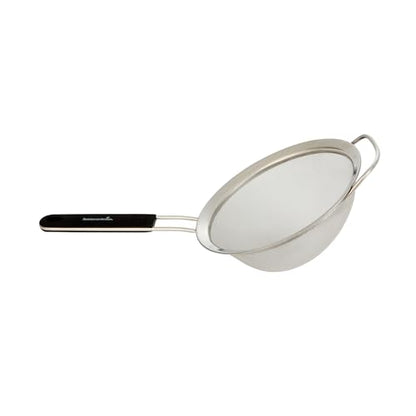 Restaurantware Fine Mesh Strainer 1 Count 14.4" x 7" x 2.9" with Silicone Handle Stainless Steel Extra Fine Mesh Strainer Heat-Resistant Handle Dishwasher-Safe for Rice, Quinoa, Pasta - size: Standard, Extra Fine Mesh-7"