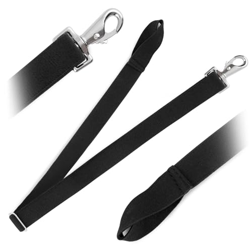 Jeffers Equine Replacement Adjustable Elastic Leg Straps for Horse Blankets, Sheets & Turnout Rug – Durable, Wide 1" Strap, Secure Fit, Adjustable for All Horses – Classic Black - Sold in Pairs