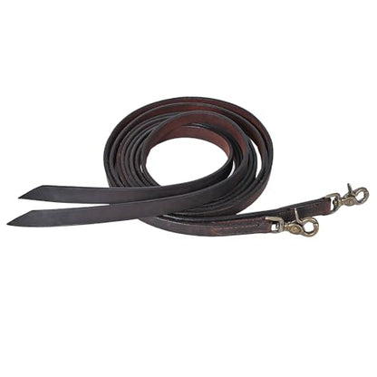 HILASON Western Genuine Leather Horse Split Reins | Riding-Reins Reining-Reins Heavy-Duty-Rein - color: Dark Brown 1, size: 3/4in x 7ft