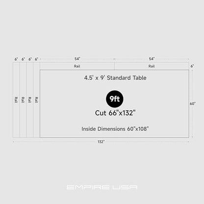 Championship - Invitational Felt w/Teflon - 7/8/9ft - color: Basic Green, size: 9ft