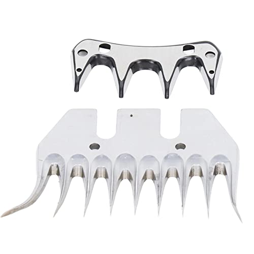Sheep Shears Replacement Blades, Professional Curved 9 Tooth Clipper Comb Blade, Cutter Trimmer Accessory Set Kit for Sheep Alpacas Goats
