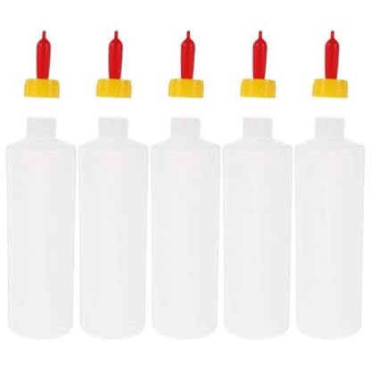 Tofficu 5 Pack Goat Bottles for Feeding Baby Goats, 400ml (13.5oz) Lamb Feeding Bottle with Nipples, Small Animal Nursing Milk Replacer Feeder for Calves, Piglets, Kittens and Puppies