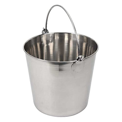 Lindy's 13-Quart Stainless Steel Bucket, Durable Seamless Bucket for Home, Carry Water or Milk, Fill with Food, Cleaning Bucket - size: 13 quarts