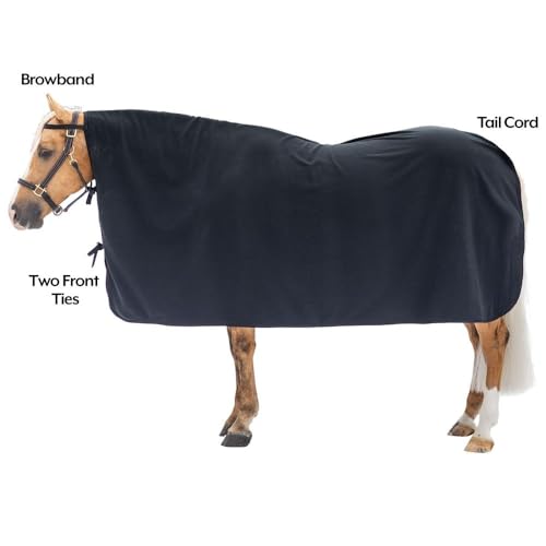 Dura-Tech Polar Fleece Square Cooler | Ideal for Horse Care | Provides Warmth & Quick Wicking | Perfect for After Baths & Workouts | 300g Double Sided Polar Fleece - size: Medium