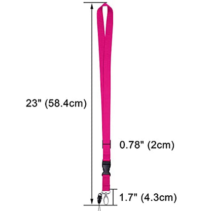 Wisdompro 3 Pack 23 inch Neck Strap Lanyards - Purple, Hot Pink, Light Blue - color: 3pack(purple, Hot Pink & Light Blue)