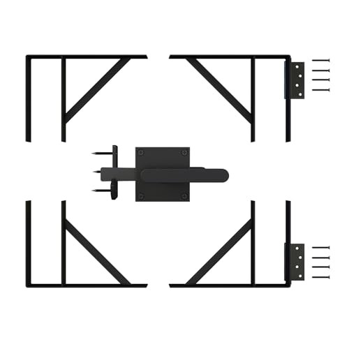 DIYHD Heavy Duty Anti-Sag Gate Kit with Right-Opening Latch for 2x4 Lumber - size: Kit + Right Open Latch