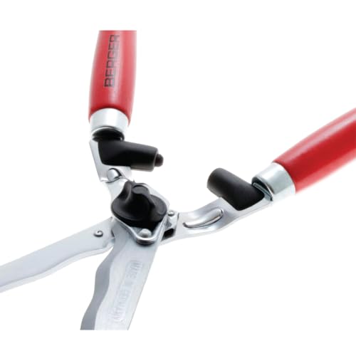 BERGER Hedge Shears – Professional 23.6" Garden Clippers with Wavy Chrome-Plated Steel Blades, 9.45" Cutting Length, Beechwood Handles, Adjustable Tension – 4590 - size: 57x21x6.5 cm