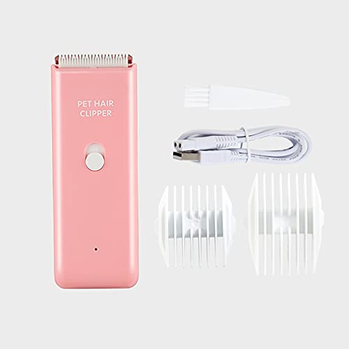 Dog Cat Home Hair Waterproof Clipper Portable Pet Shaver - color: Pink