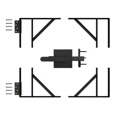 DIYHD Heavy Duty Anti-Sag Gate Kit with Left-Opening Latch for 2x4 Lumber - size: Kit + Left Open Latch