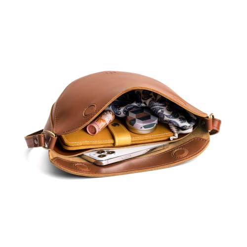 Portland Leather Goods Koala Sling Bag - Adjustable Full-Grain Leather - color: Honey, size: Small