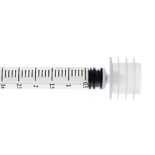 Juvale Medicine Bottle Adapter for Syringe - 45 Pack, 17/21/24 mm, Clear Polypropylene - Press-In Bottle Adapter for Oral Syringes - For Pediatric & Veterinary Dosing