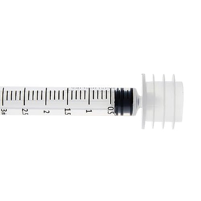 Juvale Medicine Bottle Adapter for Syringe - 45 Pack, 17/21/24 mm, Clear Polypropylene - Press-In Bottle Adapter for Oral Syringes - For Pediatric & Veterinary Dosing