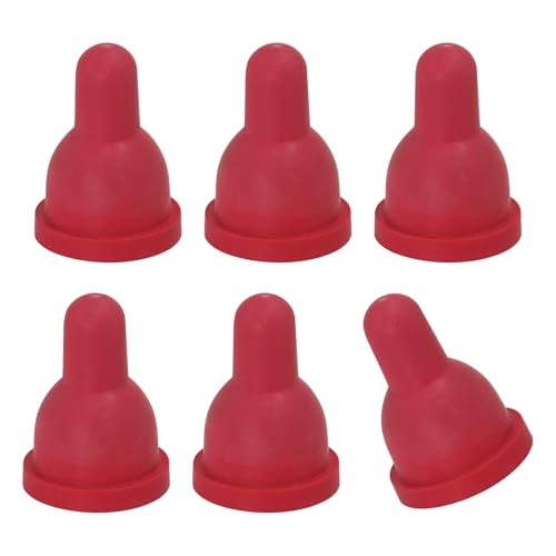 6Pcs Goat Lamb Nipple Soft Rubber Lamb Milk Nipples | Pacifier with Anti-Backflow Fixed Base, Food Grade Bite-Resistant Reusable Bottle Nipples for Goat Pig Dog Cat Farm Feeding - color: red, size: 1 Count (Pack of 6)