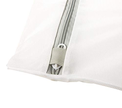 Laura Ashley Large Laundry Delicates with Zipper Closure to Protect Clothes Mesh Wash Bag, Clear, LA-92435