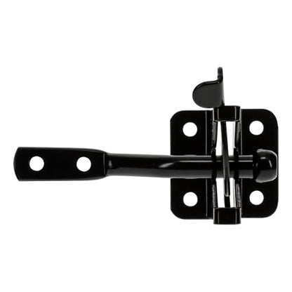 National Hardware Automatic Gate Latch, 4 in Strike, Steel, Black - size: 1 Count (Pack of 1)