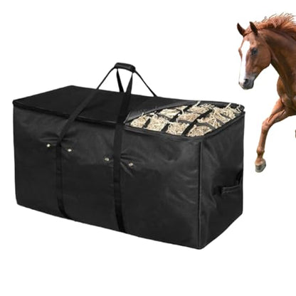 Hay Bags for Horse Heavy Duty Oxford Hay Bag Extra Large | Horse Feeding Supplies Waterproof Tote with Top Slow Feed Design for Barn Stable