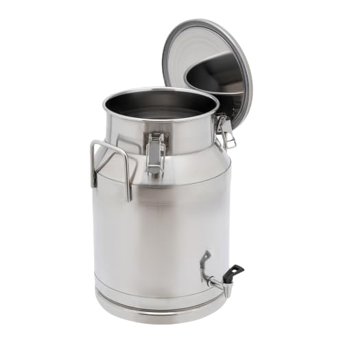 Stainless Steel Milk Can,30L Milk Bucket Wine Pail Bucket With Faucet,Milk Can Tote Jug for Milk Wine Liquid Storage Container (8 Gal / 30 L With Faucet) - size: 8 Gal / 30 L With Faucet