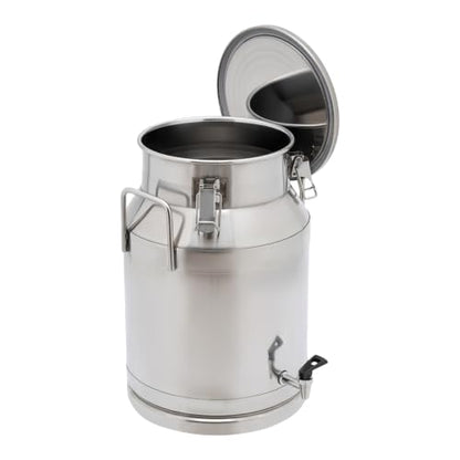 Stainless Steel Milk Can,30L Milk Bucket Wine Pail Bucket With Faucet,Milk Can Tote Jug for Milk Wine Liquid Storage Container (8 Gal / 30 L With Faucet) - size: 8 Gal / 30 L With Faucet