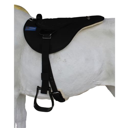 CHALLENGER Horse Western Black Fleece Padded Comfort Bareback Pad Girth Stirrups 39191BK