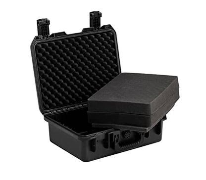 MEIJIA Premium Waterproof Hard Camera Case,Hard Case with customizable fit foam,Full Protection with Light&Convenient Design,Elegant Black (16.19"x12.69"x6.62") - size: 16.19"x12.69"x6.62"