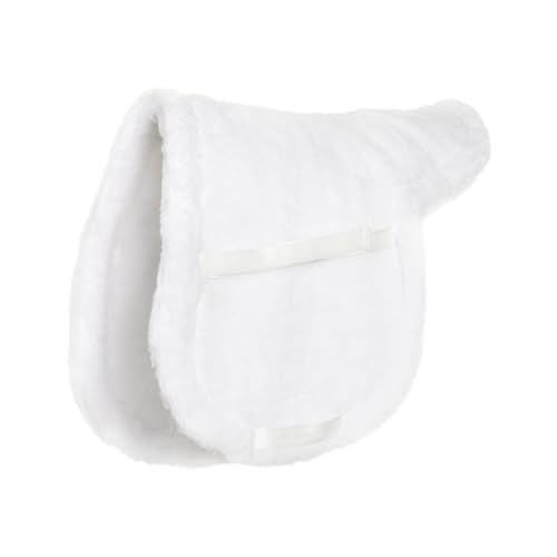 TuffRider EquiCool Fleece Hunter Saddle Pad-White-16-16.5